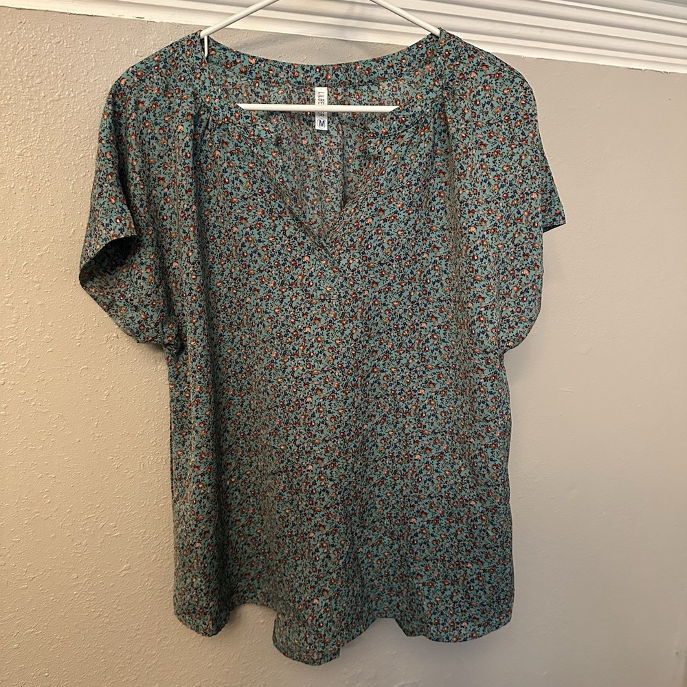Lilbetter Women Blouse V Neck S  Top Shirts Floral M Pullover